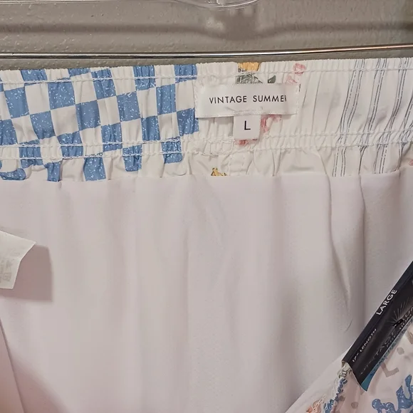 NWT Vintage Summer Swimwear Swim Shorts Fresh Farmers Print Mens Large 17x17 - Picture 5 of 8